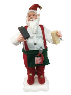 2 FT Animated Elf Santa With Hammer -Christmas Decoration Shop 0671401824