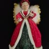 32" Red & Green Animated Musical Angel Tree Topper