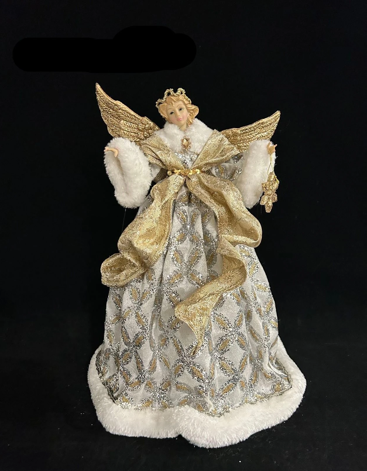 16" Champagne & Silver Fairy Tree Topper 1 16" Champagne & Silver Fairy Tree Topper