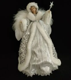 16" White & Silver Fairy Tree Topper