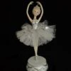 13" Silver Ballerina Music Box
