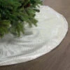 48" White & Silver Glitter Dots Tree Skirt