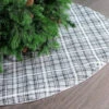 48" Grey, White, & Black Plaid Tree Skirt