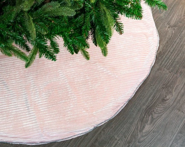 60" Pink Velvet Tree Skirt 1 60" Pink Velvet Tree Skirt