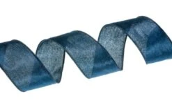 2.5" X 10 YD Navy Blue Velvet Ribbon Set Of 3