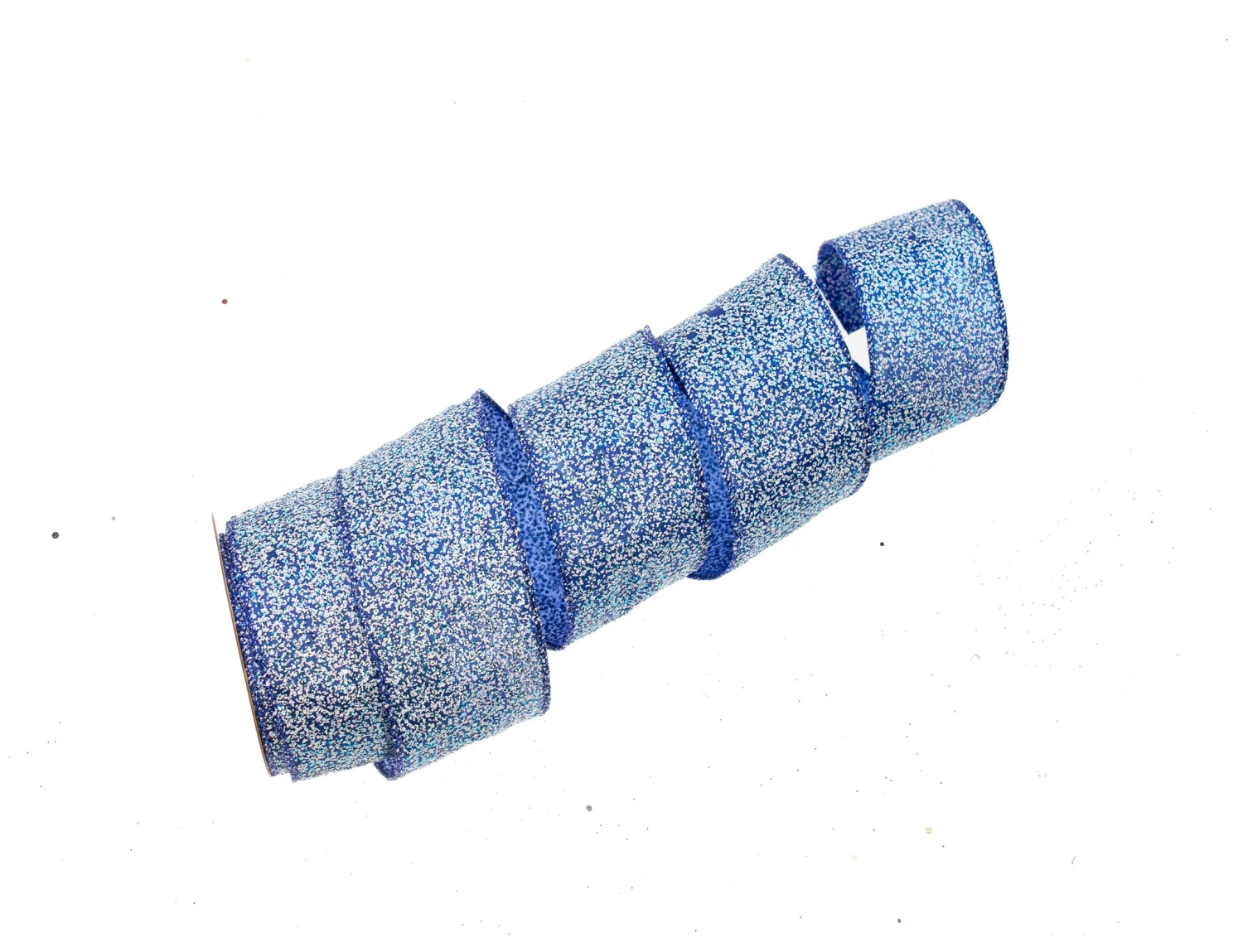 2.5" X 10 YD Blue Glitter Ribbon 1 2.5" X 10 YD Blue Glitter Ribbon