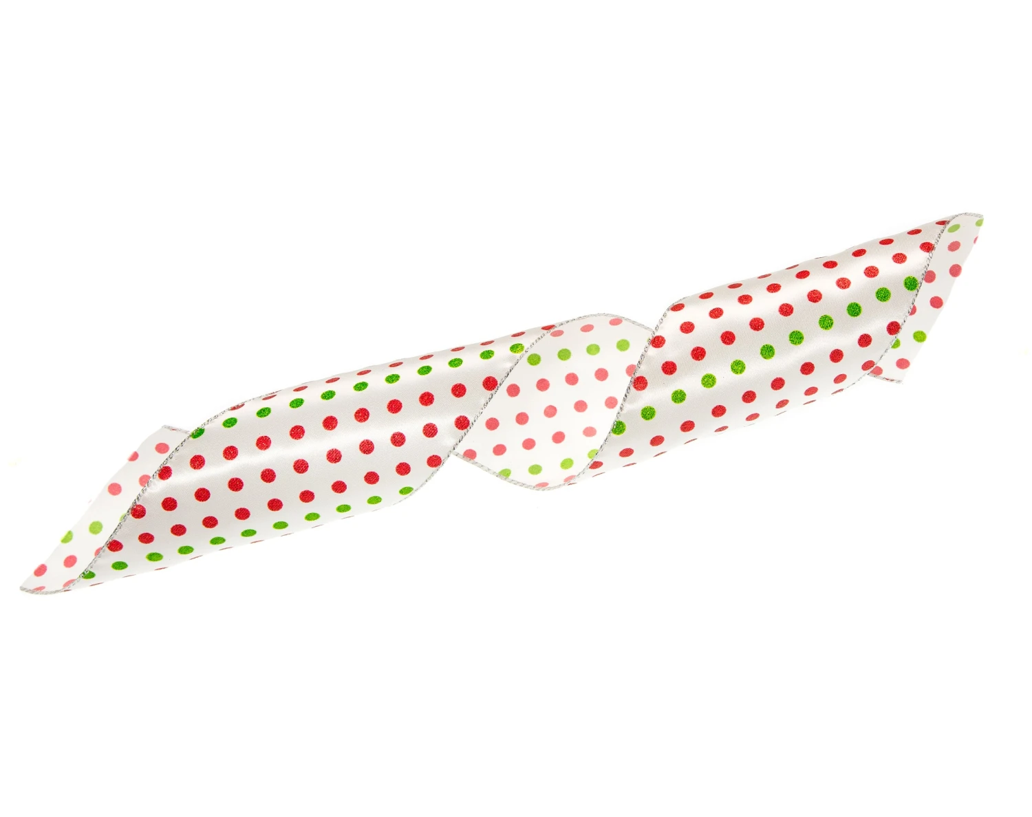 4" X 10 YD Red & Green Polka Dot Ribbon 4 4" X 10 YD Red & Green Polka Dot Ribbon - Image 4