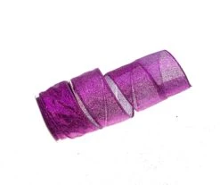 2.5" X 10 YD Purple Glitter Ribbon Set Of 3