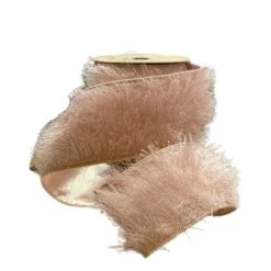 4 "X 10 YD Pink Fringe Ribbon