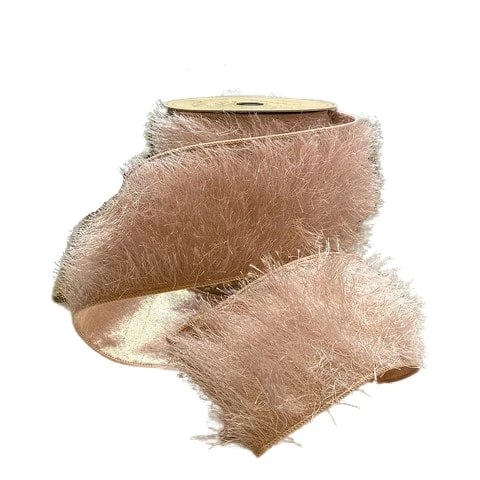 4 "X 10 YD Pink Fringe Ribbon 1 4 "X 10 YD Pink Fringe Ribbon