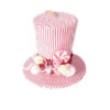 4" Red & White Stripe Candy Top Hat Set Of 6