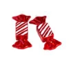 8" Red & White Candy Ornament Set Of 6