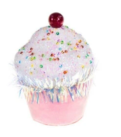 5" Pink Cupcake With Sprinkles Set Of 4 -Christmas Decoration Shop 0671408316