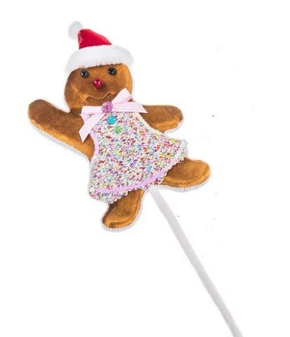 19" Gingerbread Girl Pick Set Of 2 1 19" Gingerbread Girl Pick Set Of 2
