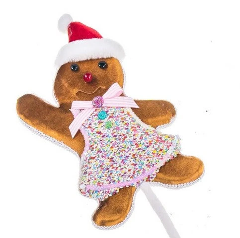 19" Gingerbread Girl Pick Set Of 2 2 19" Gingerbread Girl Pick Set Of 2 - Image 2