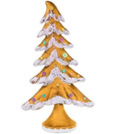 17" Brown Flocked Tree