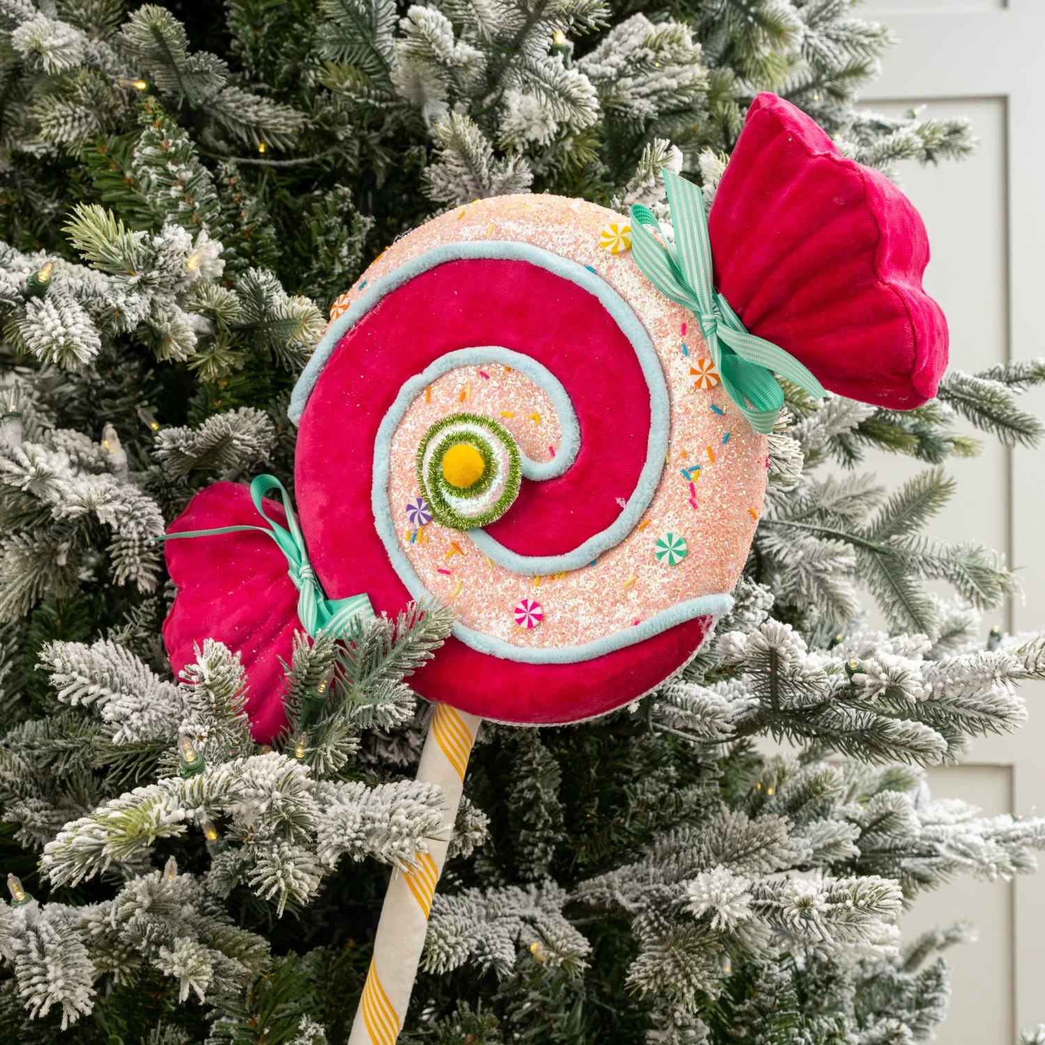 17" Pink Swirl Lollipop Pick Set Of 2 2 17" Pink Swirl Lollipop Pick Set Of 2 - Image 2