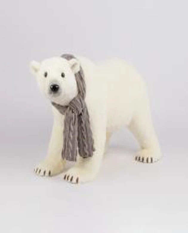 2.5 FT Polar Bear With Scarf 1 2.5 FT Polar Bear With Scarf
