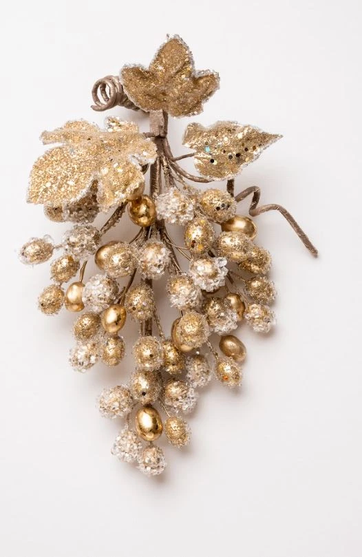 13" Grape Cluster With Leaves Set Of 2 2 13" Grape Cluster With Leaves Set Of 2 - Image 2