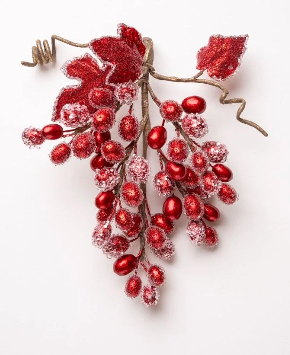 13" Grape Cluster With Leaves Set Of 2 4 13" Grape Cluster With Leaves Set Of 2 - Image 4