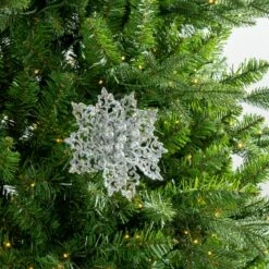 6" Glitter Poinsettia Set Of 6 -Christmas Decoration Shop 0671408909 2