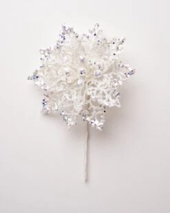 6" Glitter Poinsettia Set Of 6 -Christmas Decoration Shop 0671408911 1