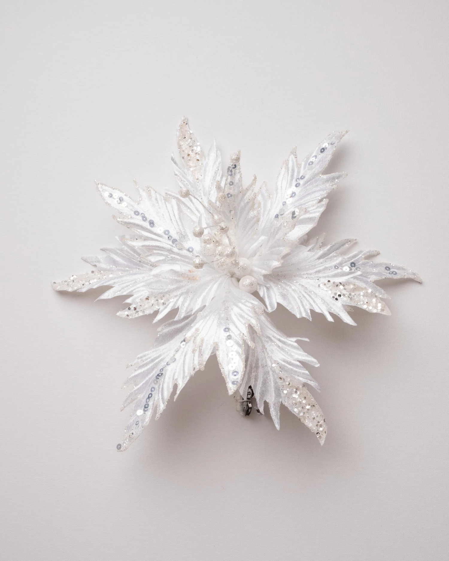 12" Poinsettia Clip Set Of 6 2 12" Poinsettia Clip Set Of 6 - Image 2