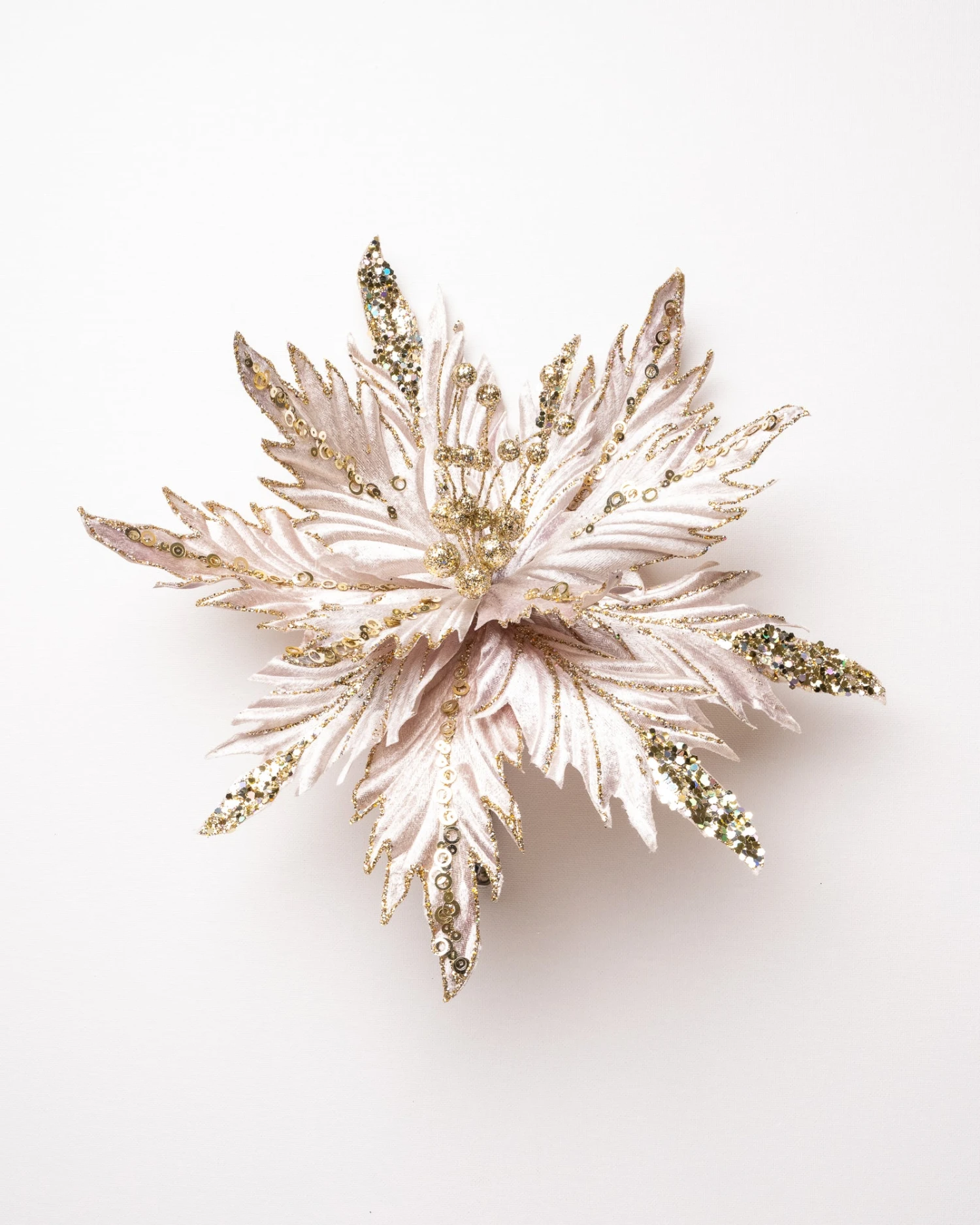 12" Poinsettia Clip Set Of 6 1 12" Poinsettia Clip Set Of 6