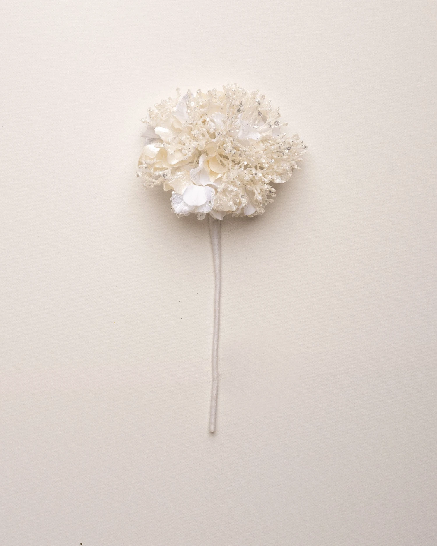 11" White Hydrangea Set Of 6