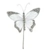 9" Silver Butterfly Pick Set Of 6