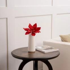 9" Velvet Poinsettia Pick Set Of 6 -Christmas Decoration Shop 0671409563 2