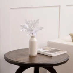 9" Velvet Poinsettia Pick Set Of 6 -Christmas Decoration Shop 0671409564 2