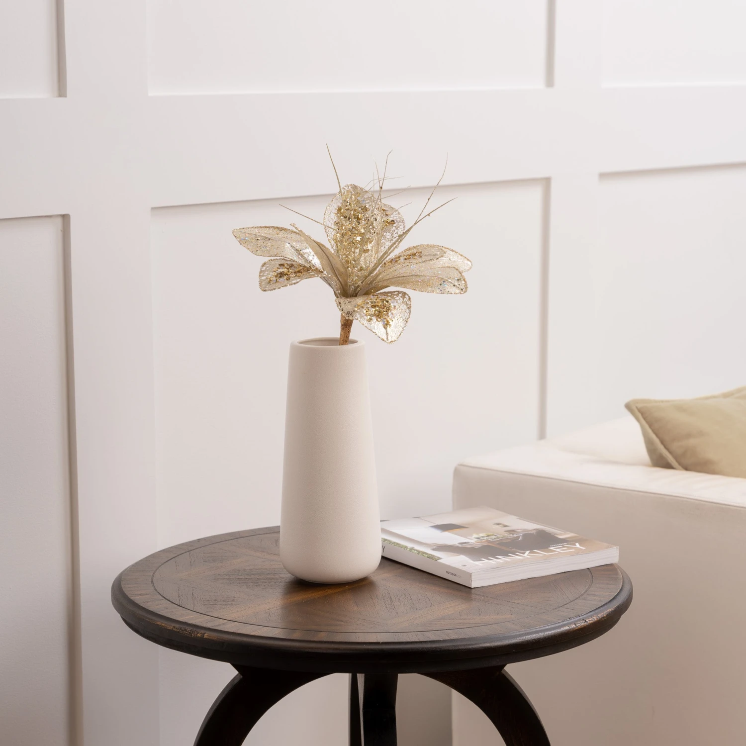 14" Poinsettia Pick Set Of 6 4 14" Poinsettia Pick Set Of 6 - Image 4