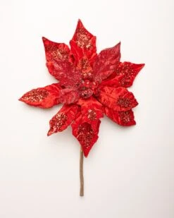 21" Giant Poinsettia Set Of 2 -Christmas Decoration Shop 0671409624