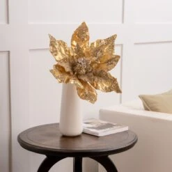 21" Giant Poinsettia Set Of 2 -Christmas Decoration Shop 0671409662 2