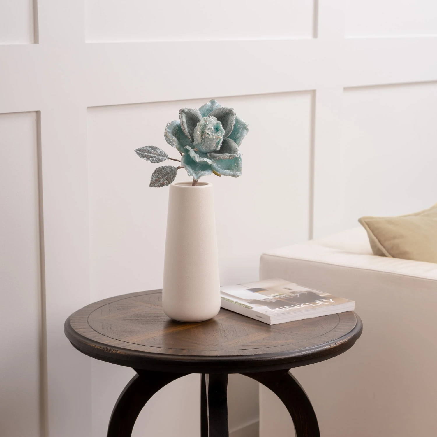 28" Ice Blue Rose Stem Set Of 6 3 28" Ice Blue Rose Stem Set Of 6 - Image 3