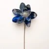 18" Sapphire & Silver Magnolia With Leaves Set Of 6
