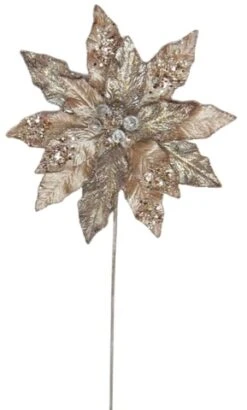 18" Icy Poinesttia Stem Set Of 6 -Christmas Decoration Shop 0671409709