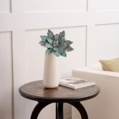 18" Poinsettia Stem With Leaves Set Of 6 10 18" Poinsettia Stem With Leaves Set Of 6 -Christmas Decoration Shop 0671409712 2