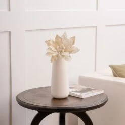 18" Poinsettia Stem With Leaves Set Of 6 13 18" Poinsettia Stem With Leaves Set Of 6 -Christmas Decoration Shop 0671409713 2