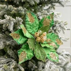 21" Giant Poinsettia Set Of 2 -Christmas Decoration Shop 0671409722 1