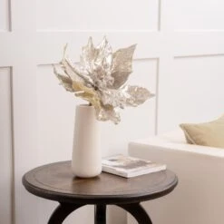 20" Icy Poinsettia Set Of 2 -Christmas Decoration Shop 0671409725 3