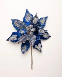 20" Icy Poinsettia Set Of 2 -Christmas Decoration Shop 0671409727