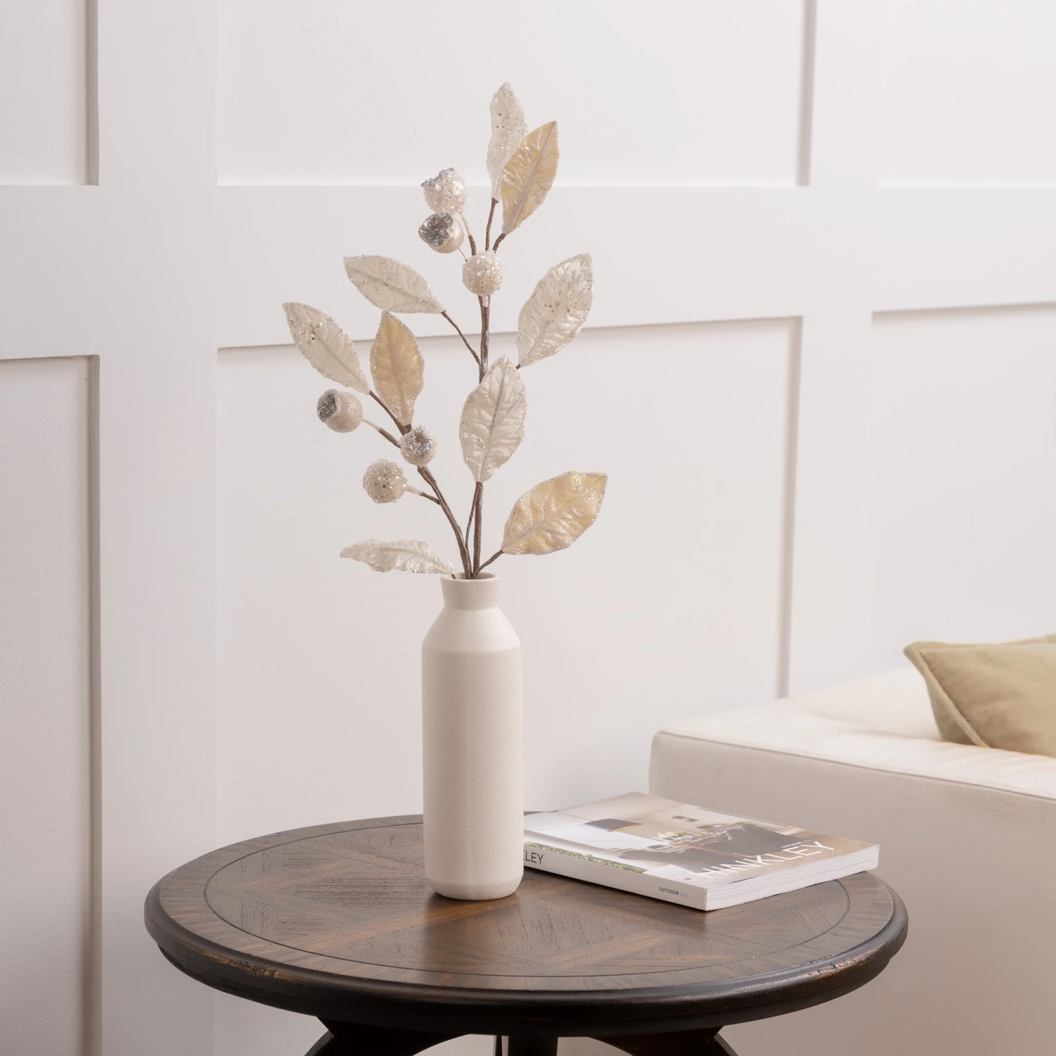 30" Icy Mini Pomegranate Leaf Spray Set Of 6 6 30" Icy Mini Pomegranate Leaf Spray Set Of 6 - Image 6