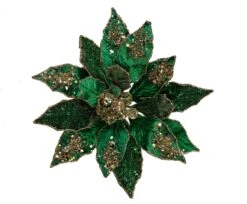 18" Icy Poinesttia Stem Set Of 6 -Christmas Decoration Shop 0671409738A