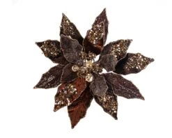 18" Icy Poinesttia Stem Set Of 6 -Christmas Decoration Shop 0671409739B