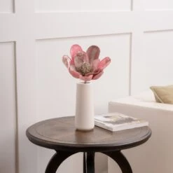 19" Pink & Platinum Magnolia Stem Set Of 4 -Christmas Decoration Shop 0671409742 2