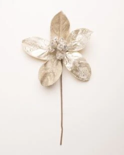 19" Icy Magnolia Leaf Set Of 4