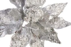 18" Icy Poinsettia Stem Set Of 6 -Christmas Decoration Shop 0671409754C