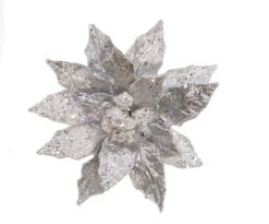 18" Icy Poinsettia Stem Set Of 6 -Christmas Decoration Shop 0671409754b